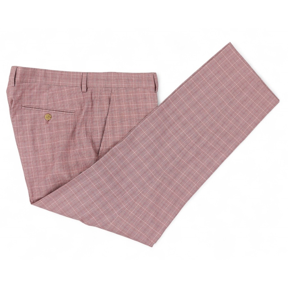 Todd Snyder Pants Mens 34x28 Red Plaid Sutton Fit Italian Fabric Stretch Classic